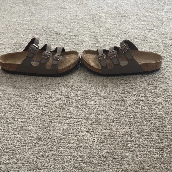 Birkenstock Dark Brown Triple Strap Sandals - Picture 5 of 5